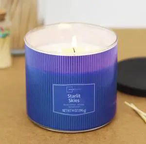 3-Wick Textured Wrapped Starlit Skies Scented Candle, 14 oz 3-Wick Textured Wrapped Starlit Skies Scented Candle, 14 oz