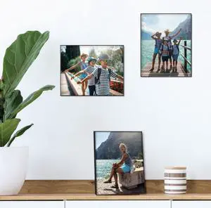 Picture Frames, 8 x 10, Black, Front-Loading, Wall or Tabletop, Set of 3 Picture Frames, 8 x 10, Black, Front-Loading, Wall or Tabletop, Set of 3