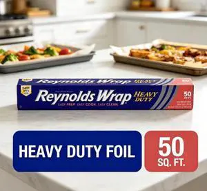 Reynolds Wrap Heavy Duty Aluminum Foil, 12 Inch Wide, 50 Sq. Ft. Reynolds Wrap Heavy Duty Aluminum Foil, 12 Inch Wide, 50 Sq. Ft.