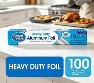 Great Value Heavy Duty Aluminum Foil, 100 sq ft Great Value Heavy Duty Aluminum Foil, 100 sq ft