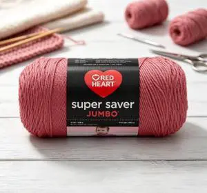 Red Heart Super Saver Jumbo Yarn, Brick Red, #4 Medium, Acrylic, 14oz/396g, 744 Yards Red Heart Super Saver Jumbo Yarn, Brick Red, #4 Medium, Acrylic, 14oz/396g, 744 Yards