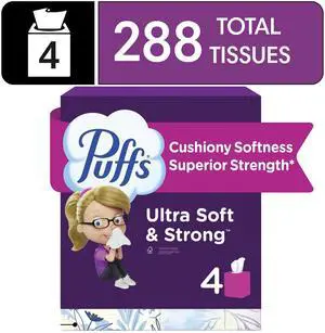Puffs Ultra Soft Facial Tissues, 4 Count Puffs Ultra Soft Facial Tissues, 4 Count