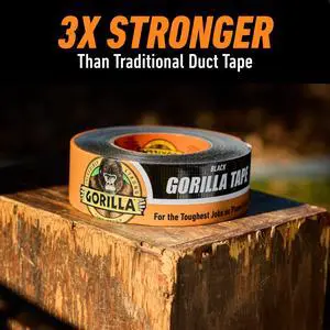 Gorilla 10 Yard Black Duct Tape Single Roll Gorilla 10 Yard Black Duct Tape Single Roll