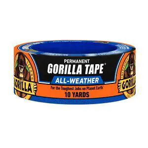 Gorilla Permanent All Weather Black Tape 1.88 in x 10 Yard Gorilla Permanent All Weather Black Tape 1.88 in x 10 Yard