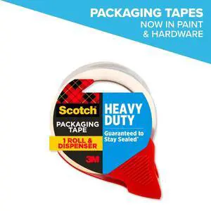 Scotch Heavy Duty Packaging Tape, Clear, 1.88" x 38.2 yd, 1 Dispenser Scotch Heavy Duty Packaging Tape, Clear, 1.88" x 38.2 yd, 1 Dispenser