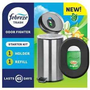 Febreze Trash Odor Fighter, Gain Original Scent, 1 Holder + 1 Refill Febreze Trash Odor Fighter, Gain Original Scent, 1 Holder + 1 Refill