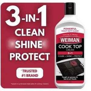 Weiman Cooktop Cleaner and Polish Cream for Glass, Ceramic and Induction Surfaces -15 oz, Unscented Weiman Cooktop Cleaner and Polish Cream for Glass, Ceramic and Induction Surfaces -15 oz, Unscented