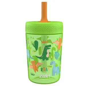 Zak Designs 12oz Dinosaur Straw Tumbler, Leak-Proof, Easy to Hold Zak Designs 12oz Dinosaur Straw Tumbler, Leak-Proof, Easy to Hold