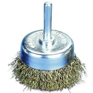 Robtec Crimped Brass Coated Steel Wire Cup Brush, 2" x 1/4" Shank Robtec Crimped Brass Coated Steel Wire Cup Brush, 2" x 1/4" Shank