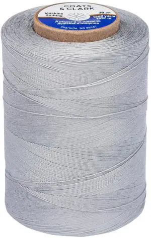 Coats & Clark 100% Cotton Sewing Thread, 1200 yd Size 50, Nugrey Coats & Clark 100% Cotton Sewing Thread, 1200 yd Size 50, Nugrey