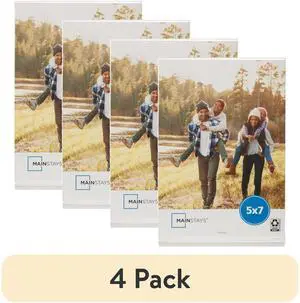 (4 pack) Mainstays 5 x 7 Vertical Acrylic Tabletop Picture Frame, Clear (4 pack) Mainstays 5 x 7 Vertical Acrylic Tabletop Picture Frame, Clear