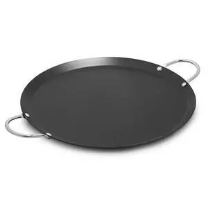 IMUSA 9in Carbon Steel Nonstick Round Comal with Metal Handles, Black IMUSA 9in Carbon Steel Nonstick Round Comal with Metal Handles, Black