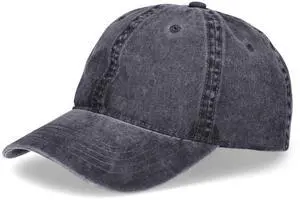 Time and Tru Women's Washed Cotton Twill Baseball Hat, Black Soot Time and Tru Women's Washed Cotton Twill Baseball Hat, Black Soot