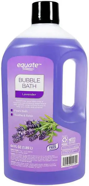 Equate Bubble Bath, Lavender, 64 fl oz Equate Bubble Bath, Lavender, 64 fl oz