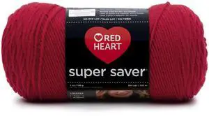 Red Heart® Super Saver® 4 Medium Acrylic Yarn, Cherry Red 7oz/198g, 364 Yards Red Heart® Super Saver® 4 Medium Acrylic Yarn, Cherry Red 7oz/198g, 364 Yards