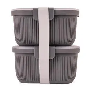 Mainstays Plastic Bento Snack Container, Rectangle, Gray, 19 oz Mainstays Plastic Bento Snack Container, Rectangle, Gray, 19 oz