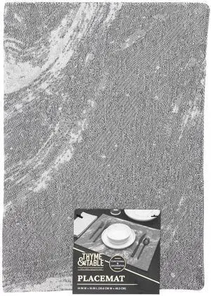 Thyme & Table Placemat, Gray Marble, 14 in x 19 in Thyme & Table Placemat, Gray Marble, 14 in x 19 in