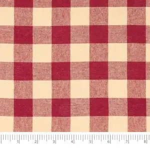 Waverly Inspirations Cotton 44" Homespun 1"Buffalo Plaid Red Color Sewing Fabric by the Yard Waverly Inspirations Cotton 44" Homespun 1"Buffalo Plaid Red Color Sewing Fabric by the Yard