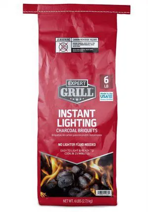 Expert Grill Instant Lighting Charcoal Briquettes, 6 lb Expert Grill Instant Lighting Charcoal Briquettes, 6 lb