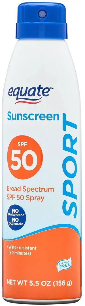 Equate Sport Broad Spectrum Sunscreen Spray, SPF 50, 5.5 oz Equate Sport Broad Spectrum Sunscreen Spray, SPF 50, 5.5 oz