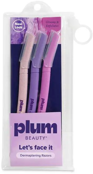 Plum Beauty, Facial Eyebrow Shaping Razors, 3-Pack Plum Beauty, Facial Eyebrow Shaping Razors, 3-Pack