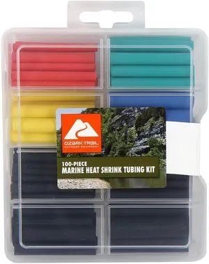 Ozark Trail 100-Piece Marine Heat Shrink Tubing Kit, 3:1 Adhesive-Lined Dual-Wall Ozark Trail 100-Piece Marine Heat Shrink Tubing Kit, 3:1 Adhesive-Lined Dual-Wall