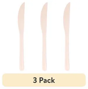 (3 pack) Mainstays - Blush Pink Eco-Friendly Recycled Plastic 3-Piece Flatware Set (3 pack) Mainstays - Blush Pink Eco-Friendly Recycled Plastic 3-Piece Flatware Set