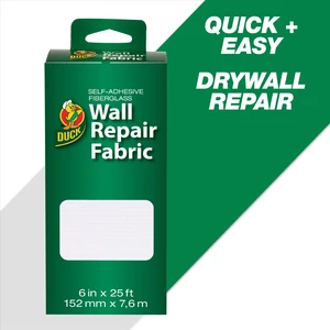 Duck Brand White Wall Repair Fabric Patch, 6 in. x 25 ft. Duck Brand White Wall Repair Fabric Patch, 6 in. x 25 ft.
