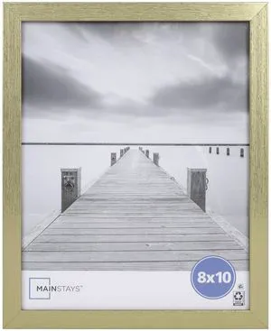 Mainstays 8 x 10 Linear Tabletop Picture Frame, Gold Mainstays 8 x 10 Linear Tabletop Picture Frame, Gold