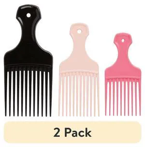 (2 pack) Conair Lift & Define Detangling Hair Pick Combs, 3-Pack with Small, Medium, Large (2 pack) Conair Lift & Define Detangling Hair Pick Combs, 3-Pack with Small, Medium, Large