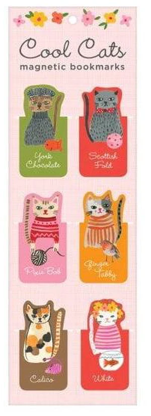 Galison Cool Cats Magnetic Bookmarks Galison Cool Cats Magnetic Bookmarks