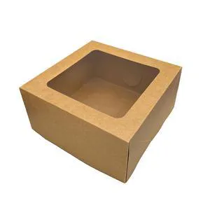 Way To Celebrate Kraft Cake Box with Window, 8 in x 8 in x 4 in, 3-Pack Way To Celebrate Kraft Cake Box with Window, 8 in x 8 in x 4 in, 3-Pack