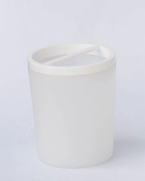 Mainstays Frosted White Plastic Toothbrush Holder Mainstays Frosted White Plastic Toothbrush Holder
