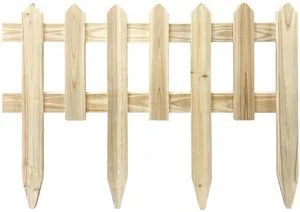 Expert Gardener Wood Picket Garden Border Edging, 17 in H x 23.6 in W Expert Gardener Wood Picket Garden Border Edging, 17 in H x 23.6 in W