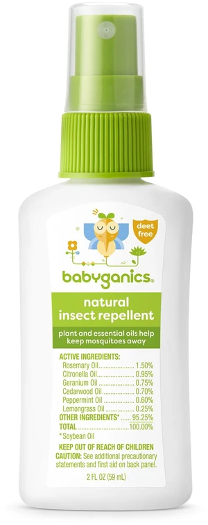 Babyganics Natural Insect Repellent Spray with Plant and Essential Oils, 2 fl oz Babyganics Natural Insect Repellent Spray with Plant and Essential Oils, 2 fl oz