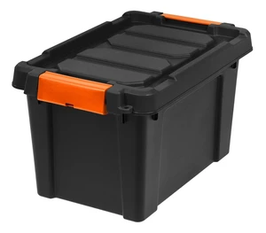IRIS USA, 5 Gallon Heavy Duty Plastic Storage Box, Black IRIS USA, 5 Gallon Heavy Duty Plastic Storage Box, Black