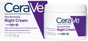 CeraVe Moisturizer Skin Renewing Night Face Cream with Peptides & Hyaluronic Acid for All Skin Types 1.7 oz CeraVe Moisturizer Skin Renewing Night Face Cream with Peptides & Hyaluronic Acid for All Skin Types 1.7 oz