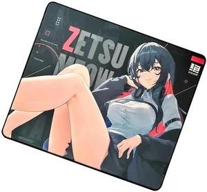 ZETSUMEOW JUE 2.0 XL Anime Gaming Mouse Pad, Micro-Woven Speed Surface, Japan-Made SlimFlex XSOFT Base, 490×420×4mm, Anime Art, Stitched Edges (Black) ZETSUMEOW JUE 2.0 XL Anime Gaming Mouse Pad, Micro-Woven Speed Surface, Japan-Made SlimFlex XSOFT Base, 490×420×4mm, Anime Art, Stitched Edges (Black)