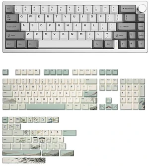 AL68 Keyboard (Silver, Cocoa Cream V2),Spring Tea Keycap Cherry(Cherry Profile, Spring Tea) AL68 Keyboard (Silver, Cocoa Cream V2),Spring Tea Keycap Cherry(Cherry Profile, Spring Tea)