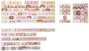 Dough Fluff Keycap Set, 144/143 Keys, MOA/Cherry Profile PBT Keycaps for Mechanical Keyboard, Compat Dough Fluff Keycap Set, 144/143 Keys, MOA/Cherry Profile PBT Keycaps for Mechanical Keyboard, Compat