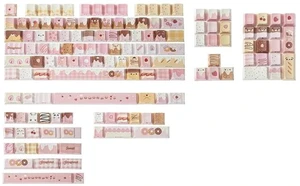 Dough Fluff Keycap Set, 144/143 Keys, MOA/Cherry Profile PBT Keycaps for Mechanical Keyboard, Compat Dough Fluff Keycap Set, 144/143 Keys, MOA/Cherry Profile PBT Keycaps for Mechanical Keyboard, Compat