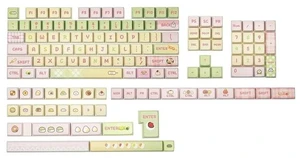x Ydmochi Sweet Dango Dream Keycap Set, 142 Keys MDA Profile PBT Keycaps for Mechanical Keyboard, Co x Ydmochi Sweet Dango Dream Keycap Set, 142 Keys MDA Profile PBT Keycaps for Mechanical Keyboard, Co