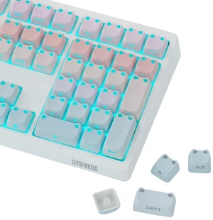 Shimmeow Cute Cat Themed Keycaps Set for MX Mechanical Keyboard | 113 Keys, Shine Through, MAO Profile, PBT+PC Material, Compatible for 60%/65%/75%/TKL/96%/Full-Sized ANSI Layout (Nebula) Shimmeow Cute Cat Themed Keycaps Set for MX Mechanical Keyboard | 113 Keys, Shine Through, MAO Profile, PBT+PC Material, Compatible for 60%/65%/75%/TKL/96%/Full-Sized ANSI Layout (Nebula)