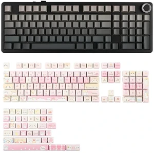 Aula F99 PRO 96% Mechanical Keyboard with Meow Meow Squard Keycaps Aula F99 PRO 96% Mechanical Keyboard with Meow Meow Squard Keycaps