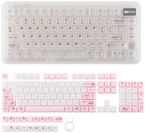 Phantom81 Lite 75% Gasket Mechanical Keyboard with Cute Cat Keycaps Set Phantom81 Lite 75% Gasket Mechanical Keyboard with Cute Cat Keycaps Set