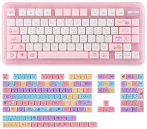 Phantom81 Lite 75% Gasket Mechanical Keyboard with Cute Cat Keycaps Set Phantom81 Lite 75% Gasket Mechanical Keyboard with Cute Cat Keycaps Set