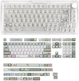 Phantom 81 V3 75% Upgraded Crystal Gasket Mechanical Keyboard with Sprout Picnic Keycap Set Phantom 81 V3 75% Upgraded Crystal Gasket Mechanical Keyboard with Sprout Picnic Keycap Set