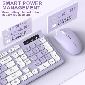 Wireless Combo (Purple): Full-size 2.4GHz keyboard + adjustable DPI mouse with USB receiver. Silent and stylish, perfect for PC, Windows, Mac, desktop & laptop users for work or home use Wireless Combo (Purple): Full-size 2.4GHz keyboard + adjustable DPI mouse with USB receiver. Silent and stylish, perfect for PC, Windows, Mac, desktop & laptop users for work or home use
