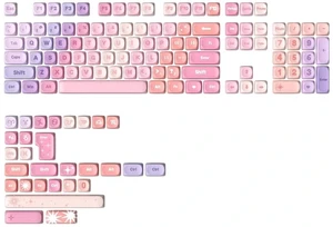 140 Keys MOA Keycaps, Dye-Sublimation PBT Custom Keycap Set for MOA Profile, Cute Purple Gradient Ke 140 Keys MOA Keycaps, Dye-Sublimation PBT Custom Keycap Set for MOA Profile, Cute Purple Gradient Ke