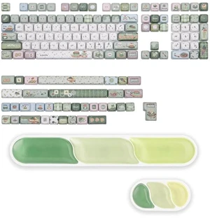 Sprout Picnic Keycap Set with MechLands EPOMAKER CloudGel Wrist Rest Sprout Picnic Keycap Set with MechLands EPOMAKER CloudGel Wrist Rest